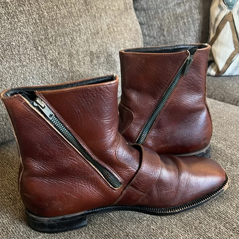 Bostonian Vintage Brown Ankle Leather‎ boots Size 8.5